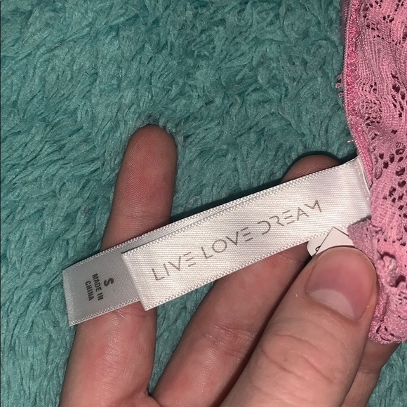 Pink lace bandeau bralette - Picture 3 of 3